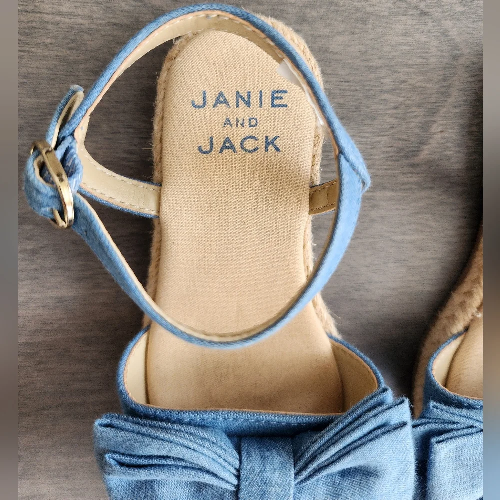 Janie and Jack Toddler Chambray Bow Espadrille - Picture 6 of 10